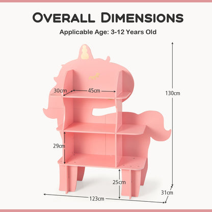 Kids Toy Storage Organizer with Anti-Toppling System for Play Room Nursery Kindergarten-Pink