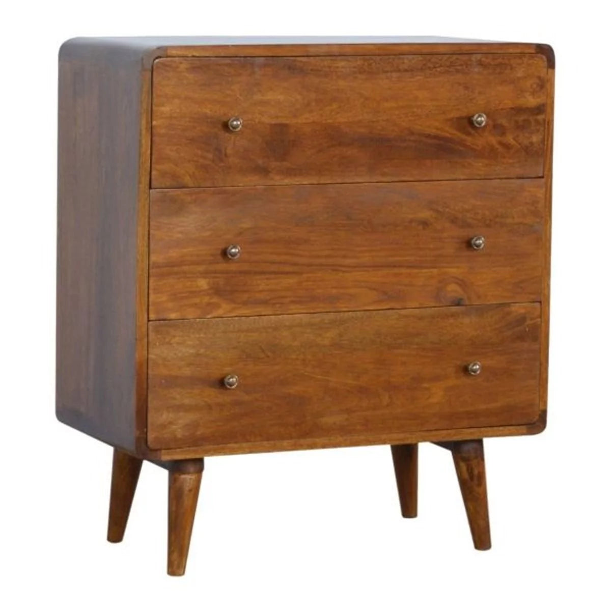 Nordic Style Legs Curved Chestnut Chest