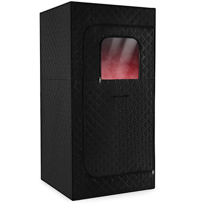 Portable Steam Sauna Box Extra-Large Tent 3L/1200W Fast-Heat Steamer-Black
