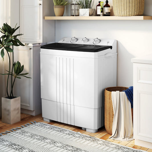 Portable Washing Machine with Drain Pump for Apartment Dorm-Black