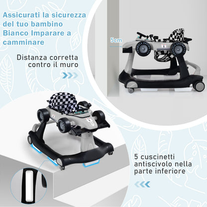 4 in 1 baby walker folding baby walker gray