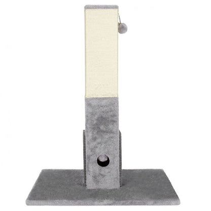 79cm Tall Cat Scratching Post with Balls Massage Brush and Carpet Base-Grey