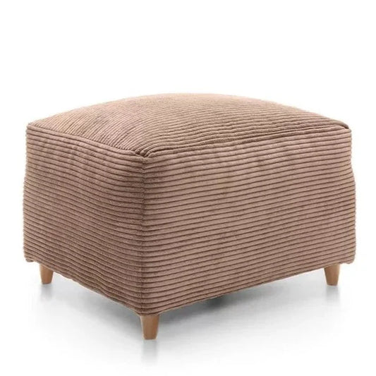 Jasmine Jumbo Cord Footstool - Brown