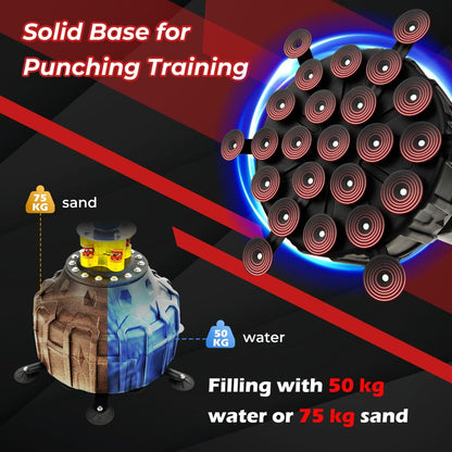 Boxing Bag with Boxing Gloves and Suction Cup Base