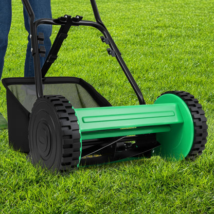 Manual Grass Sweeper with 30cm Cutting Width-Green