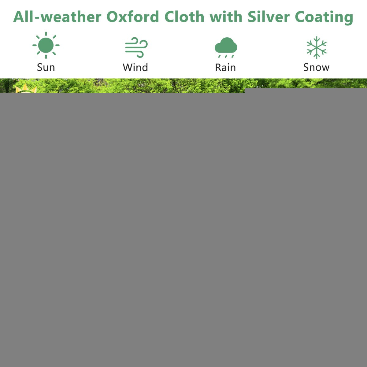 Large Spire-Shaped Chicken Run Coop with Waterproof and Sun-Protective Cover