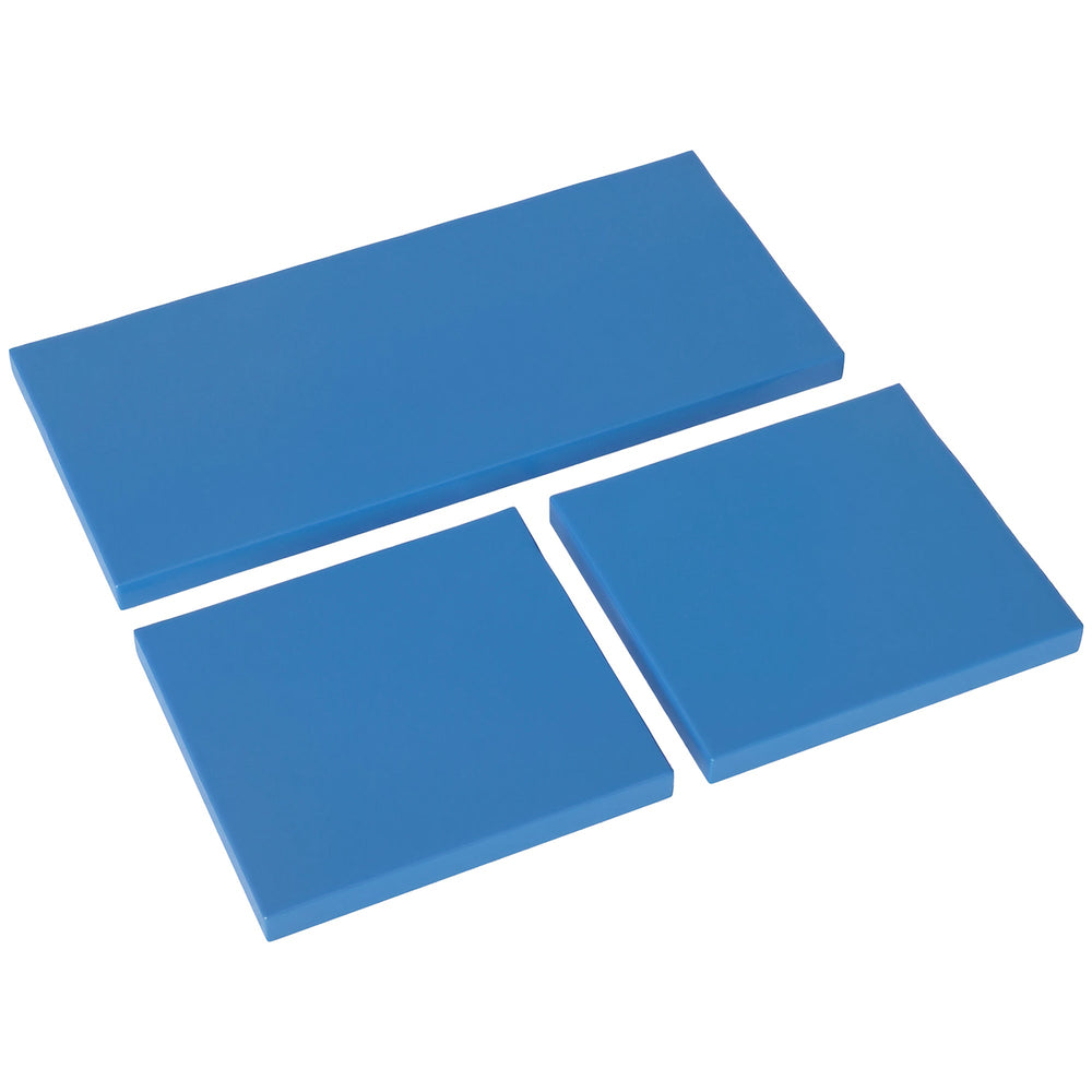 Outsunny Outdoor Seat Cushion Pads for Rattan Furniture, 3 PCs Garden Furniture Cushions, Sky Blue