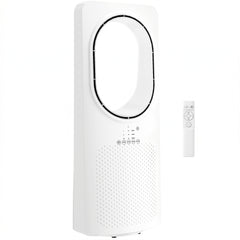 HOMCOM Bladeless Tower Fan for Bedroom, 36dB Standing Cooling Fan with Oscillating, 3 Speeds, 3 Modes, 15H Timer, White