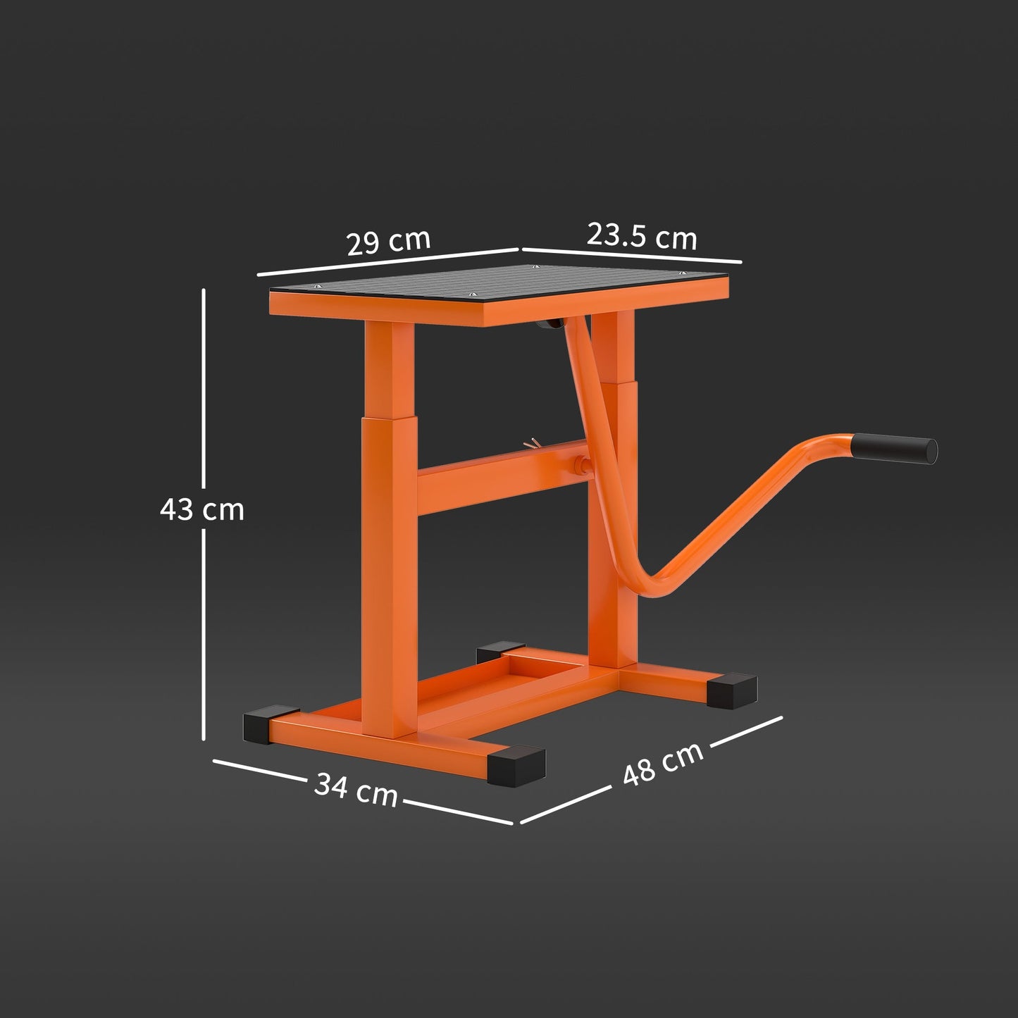 DURHAND Steel Motorbike Jack Lift, 27.5 / 39.5 H cm - Orange