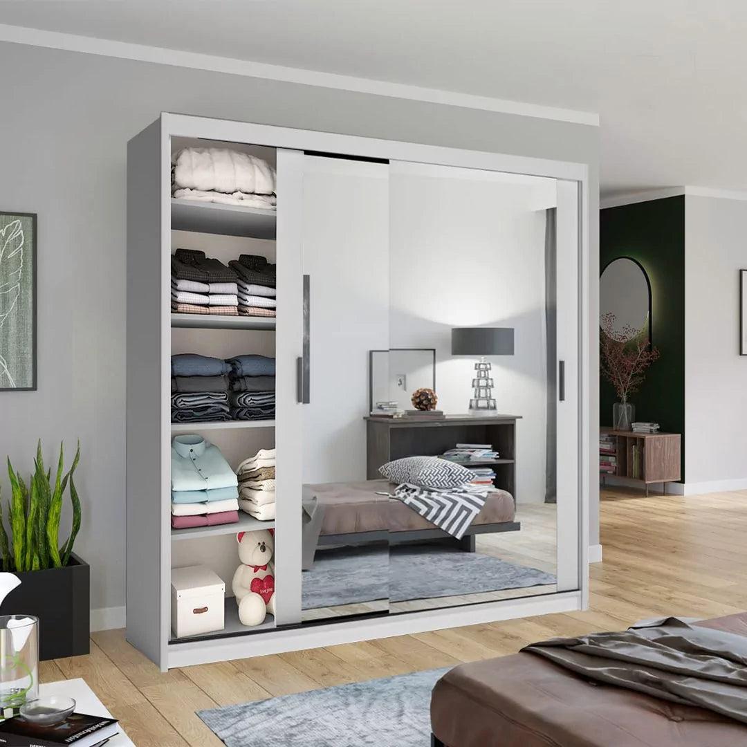 Chicago II Sliding Door Wardrobe - Grey and 5 Colours 5 Sizes