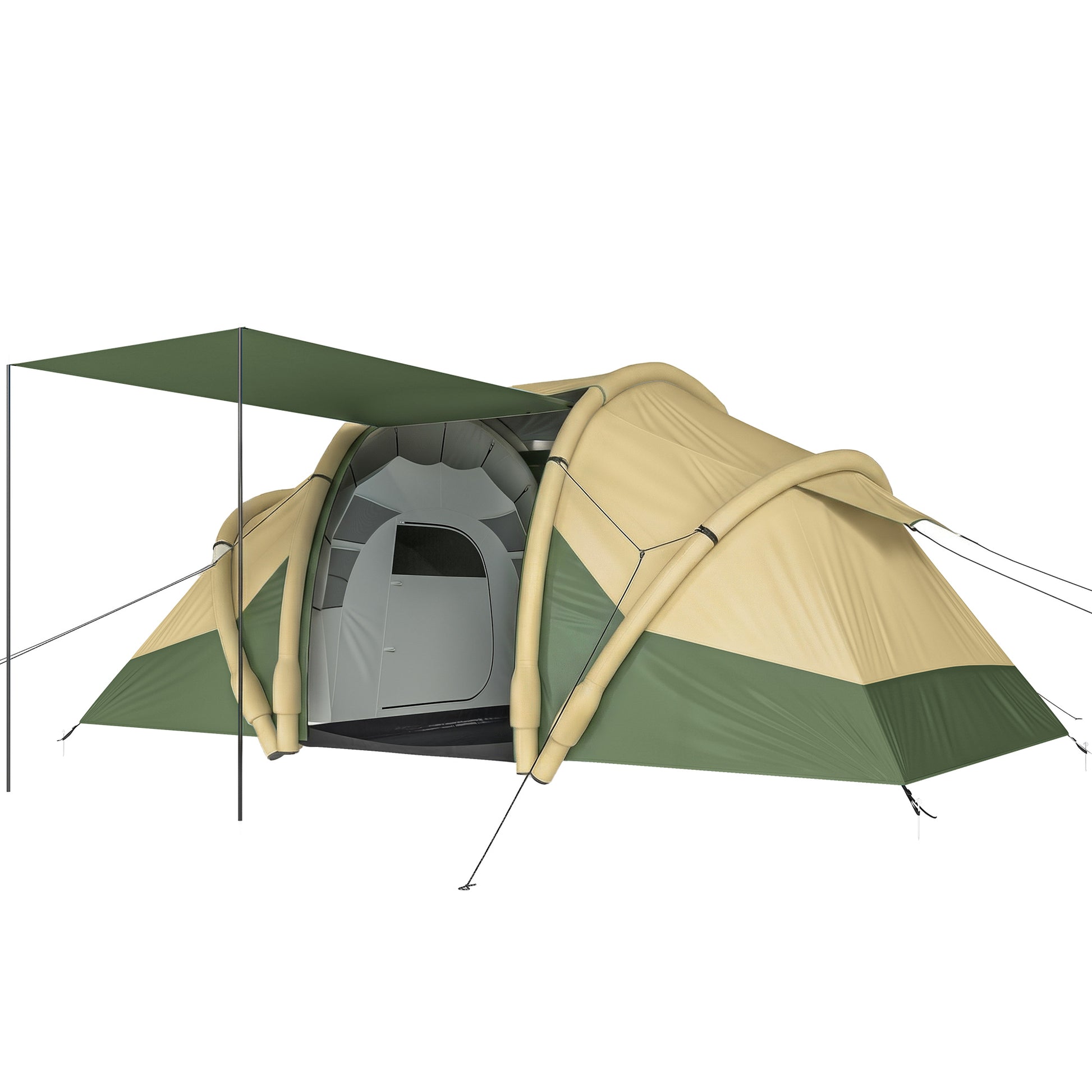is 3000mm waterproof enough for a tent Outsunny Inflatable Tent 2 Bedroom 3000mm Waterproof Windproof Air Ten – Furniture Gold
