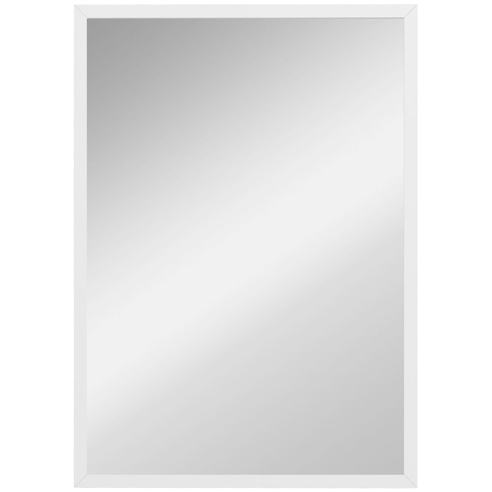 HOMCOM Wall-Mounted Bathroom Mirror, 70 x 50 cm Wall Mirror for Living Room, Bedroom, Hallway, White
