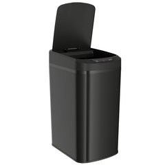 HOMCOM 12L Sensor Bin, Automatic Touchless Motion Sensor Kitchen Bin with Fingerprint Resistant Stainless Steel, Black