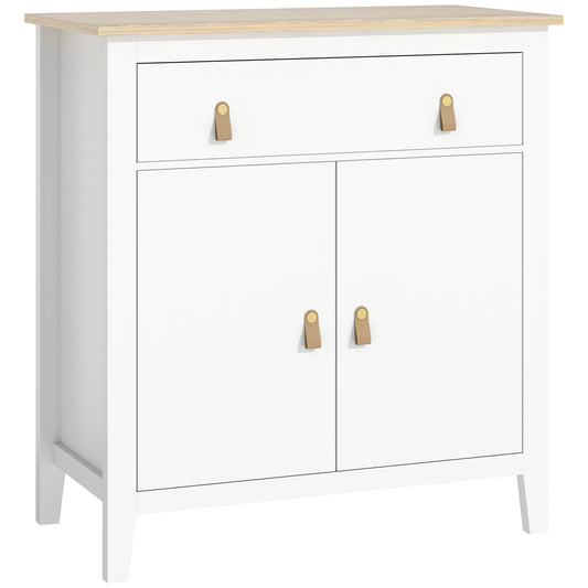 HOMCOM Farmhouse Style Sideboard - White