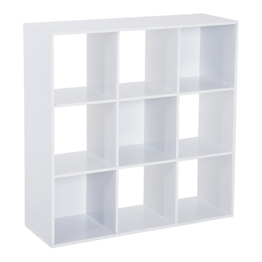 HOMCOM Nine-Cube Storage Shelf - White