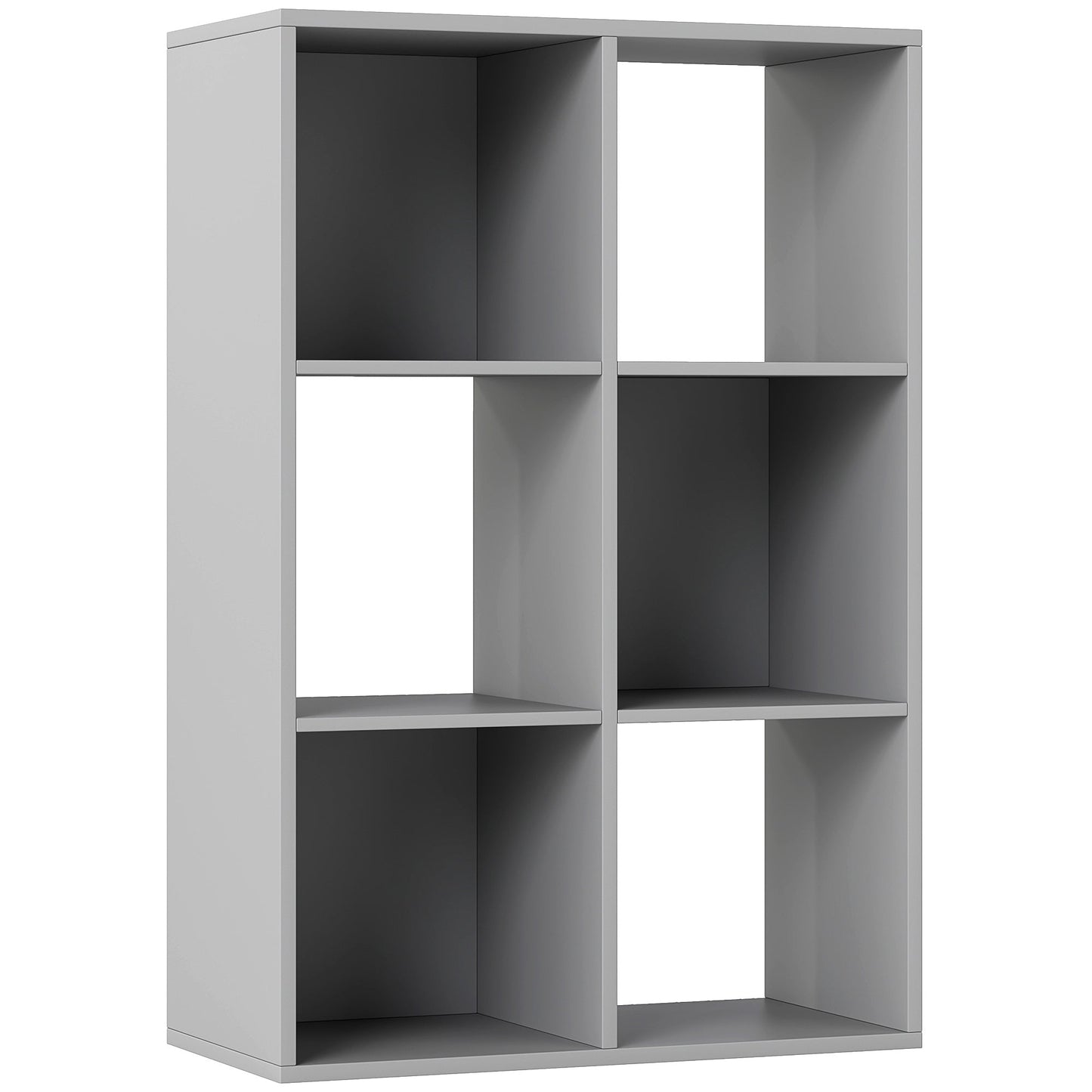 HOMCOM 6-Cube Bookshelf - Light Grey
