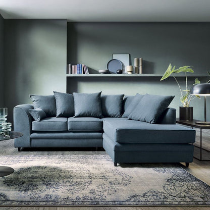 Dorota II Fabric Corner Sofa - Dark Grey