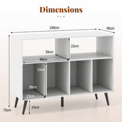 Record Player Stand 3-Tier Turntable Stand-White
