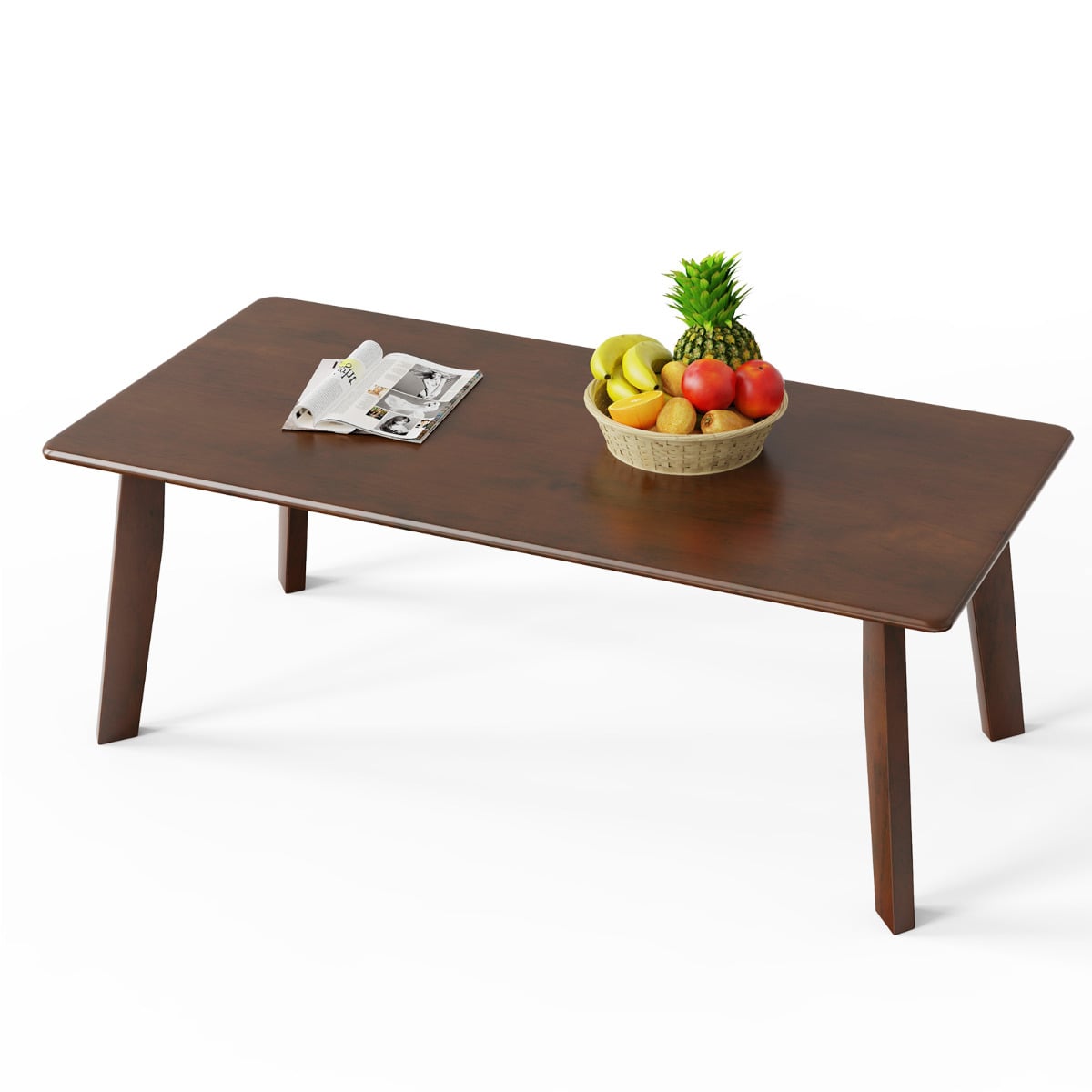 Rectangular Coffee Table with Rubber Legs
