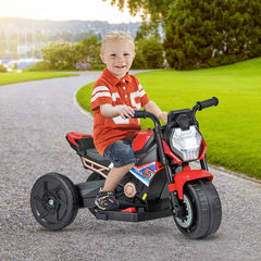 6V Kids Ride-on Motorcycle with 2-wheel/3-wheel Conversion & Detachable Training Wheels-Red