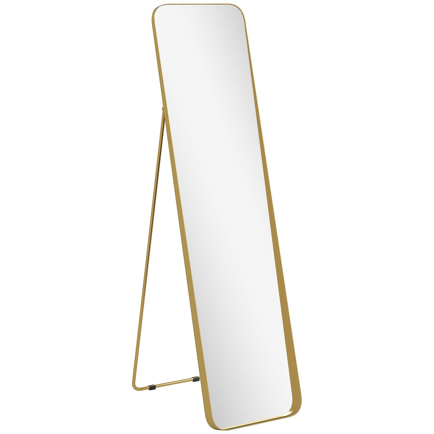 HOMCOM 40 x 160 cm Rectangular Full Length Mirror - Gold Tone