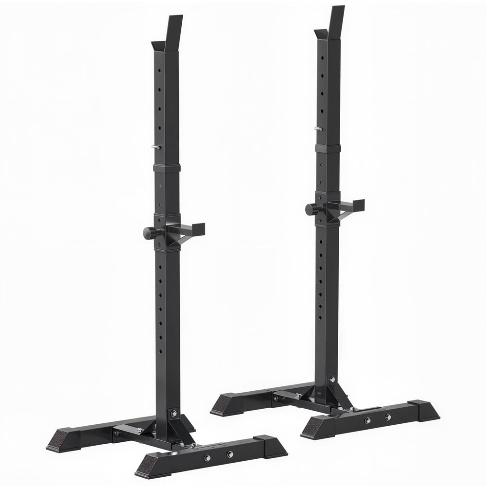 HOMCOM Adjustable Squat Rack, Weight Strength Training Bench Press Rack Weight Bench Supporter for Home Gym Exercise, Max Load 150kg, 124-154cm