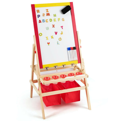 Children's Double Sided Easel with Storage Bags