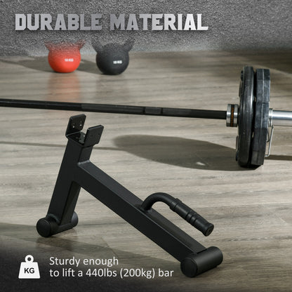 HOMCOM 20kg Adjustable Barbell Weights Set with Barbell Jack, Adjustable Weights Set with Non-slip Handle and Fixing Clip, for Home Gym Strength Training