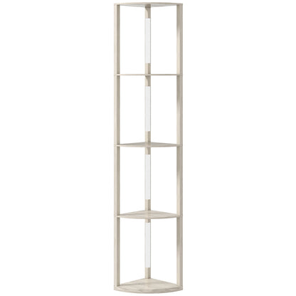 HOMCOM 4-Tier Corner Floor Lamp