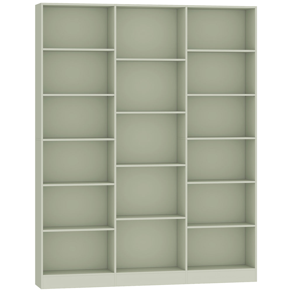 HOMCOM Bookcase with Open Storage, 6-Tier Bookshelf with Anti-Tipping Hardware, Light Green