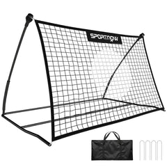SPORTNOW Football Rebounder Net, Portable Kickback Football Rebounder Net with Carry Bag and Ground Stakes
