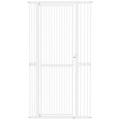 PawHut 180cm Extra Tall Pet Gate with 3.5 cm Narrow Gap, Pressure Mounted No Drilling Cat Gate for Doorways, 77-104cm Width
