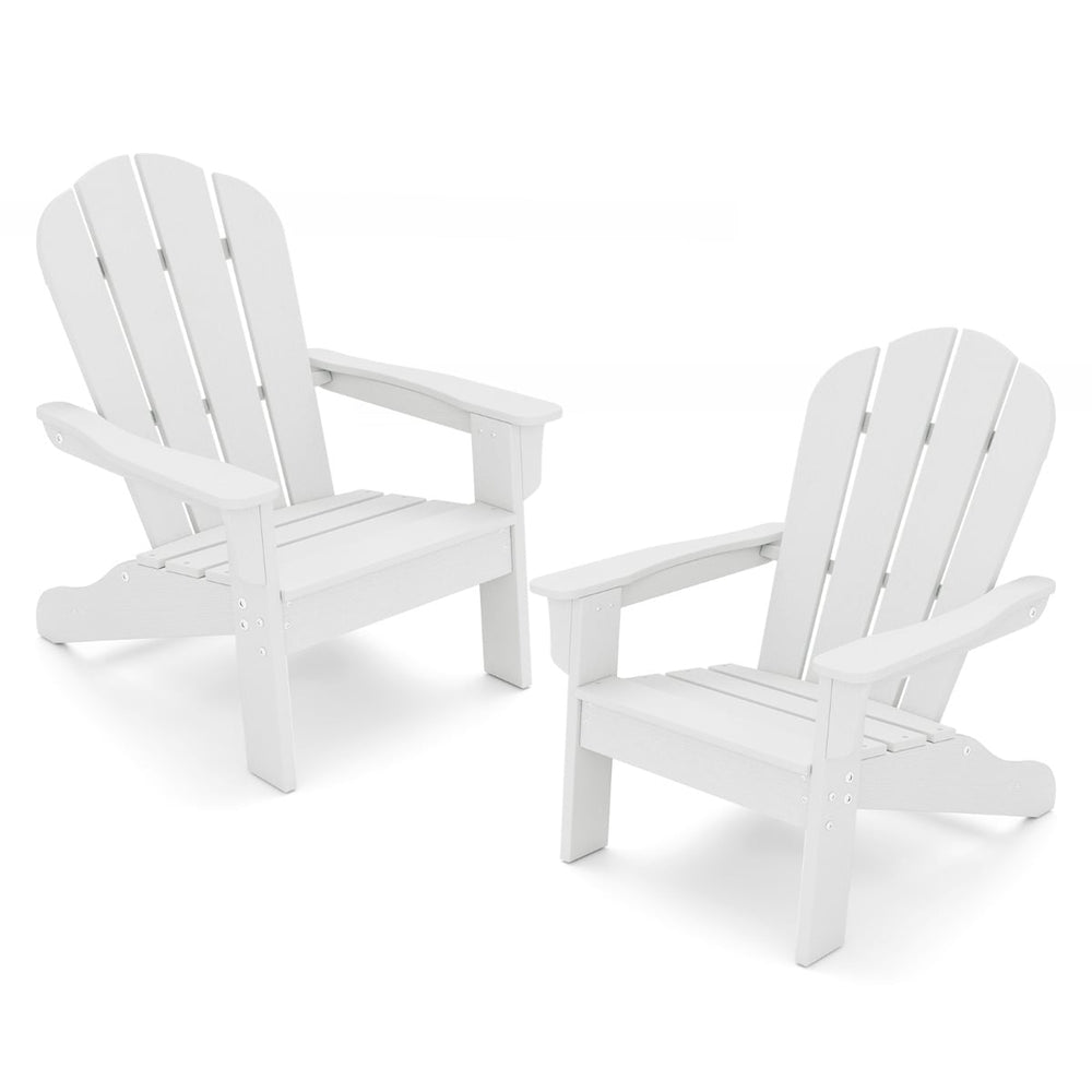Kids Adirondack Chair All-Weather HDPE Toddler Lawn Chair Set of 2