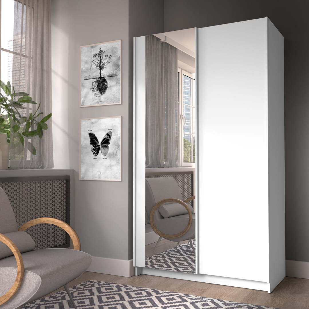 Sofia Sliding Door Wardrobe 100cm