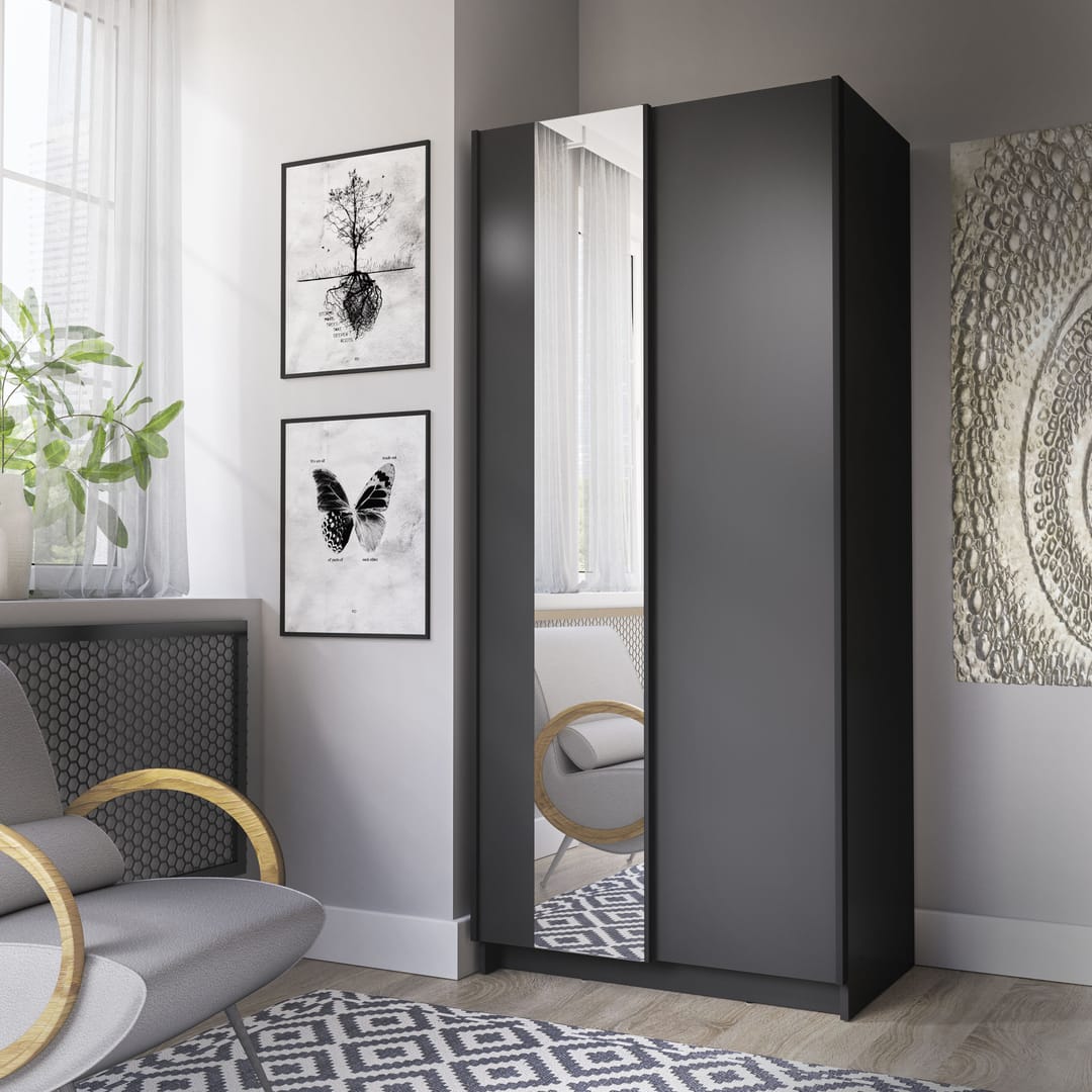 Sofia Sliding Door Wardrobe 80cm