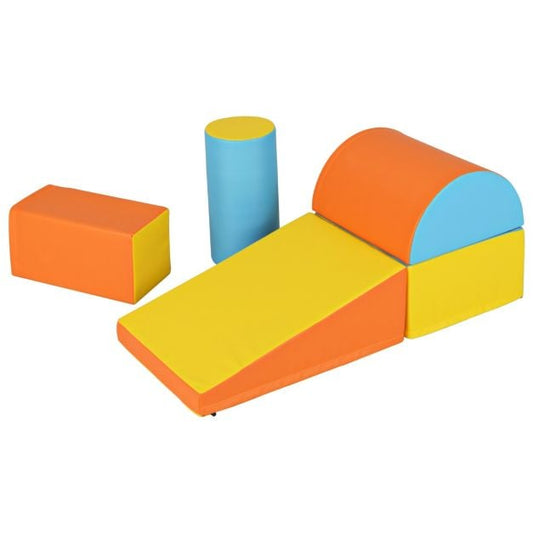5 pcs. Foam building blocks Giant building blocks for romping &amp; climbing Large building blocks Orange + Yellow