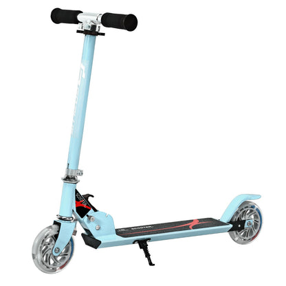 Kids Aluminum Folding Stunt Scooter with LED Wheels-Navy