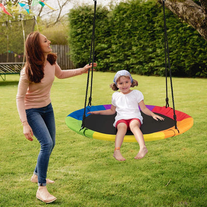 Child's Multi-Coloured Swing with Adjustable Height