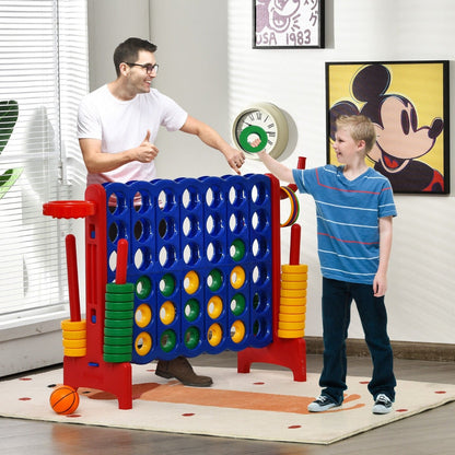 Giant Connect 4 Game Jumbo with 42 Rings-Red