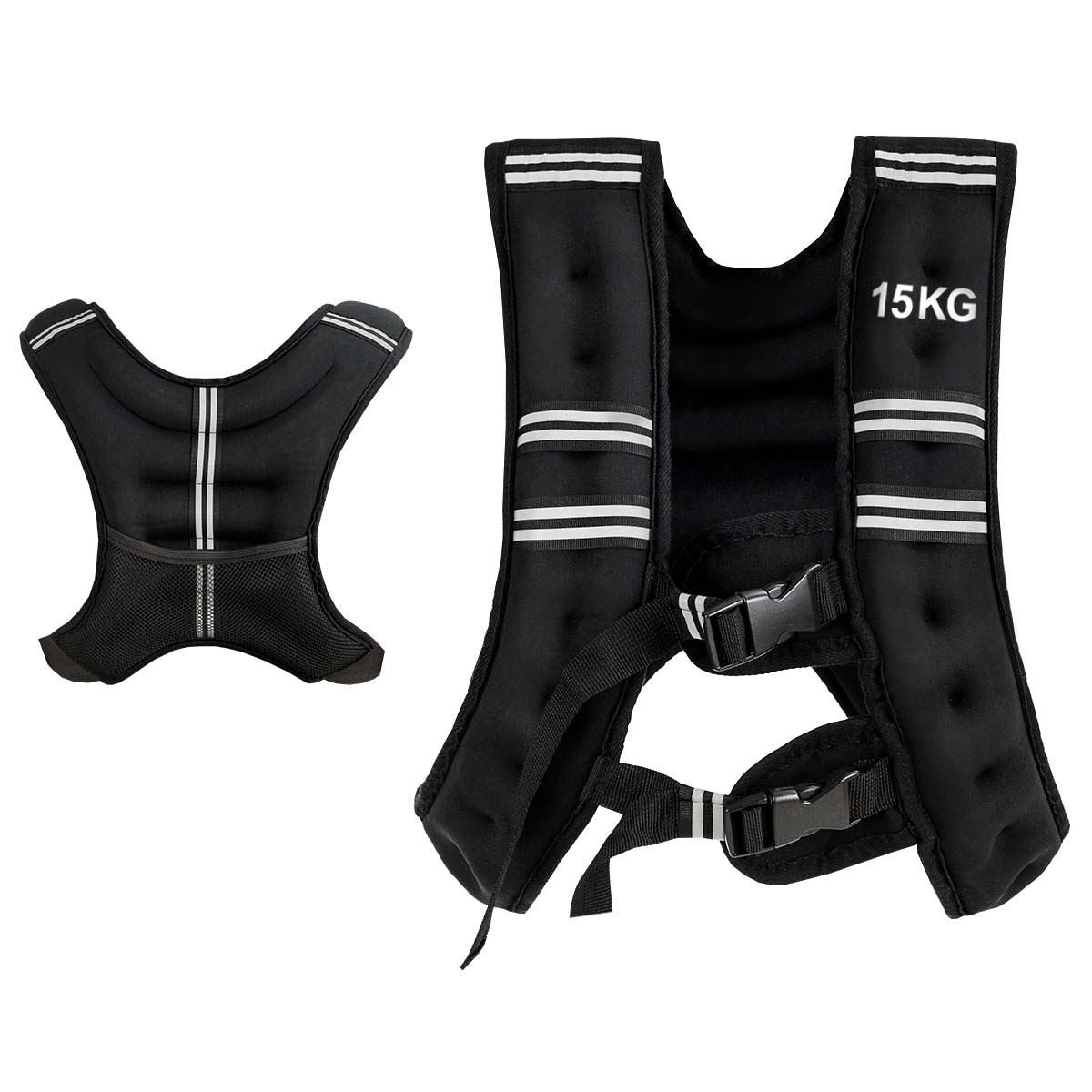 15 kg Training Vest with Adjustable Buckles and Net bag for Strengthening Muscles/Running/Walking