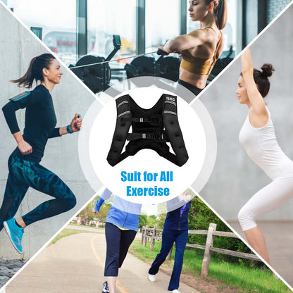 15 kg Training Vest with Adjustable Buckles and Net bag for Strengthening Muscles/Running/Walking