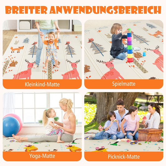 200 x 180 cm Extra Large Baby Floor Mat with Carry Bag-B