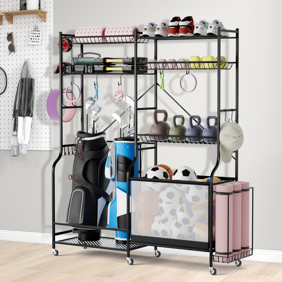 Sports Equipment Organizer for Garage