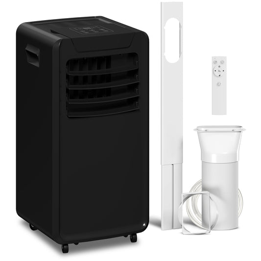 HOMCOM Air Conditioning Unit 10000 BTU, 4-in-1 Portable Air Conditioner with Remote Control, LED Display, 2 Speeds, Black