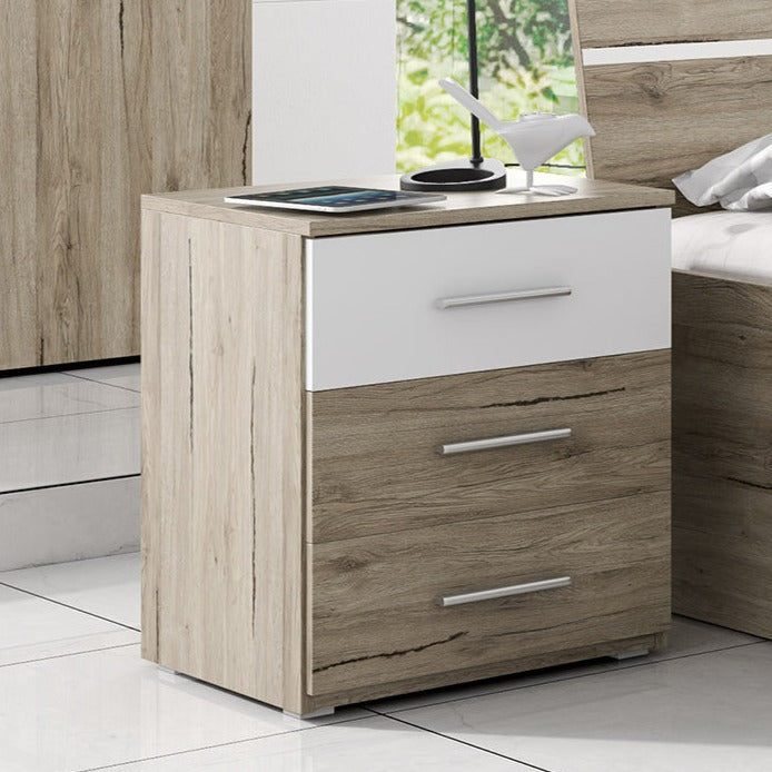 Beta Bedside Cabinet 46cm [Oak San Remo]