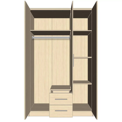 WINSTEAD 3 Door Mirrored Wardrobe Grey 120cm