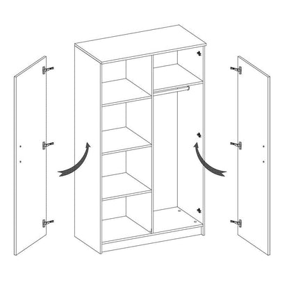 Smyk II SM-06 Hinged Wardrobe 80cm
