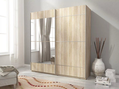 Micah 04 Sliding Door Wardrobe 150cm - Oak Sonoma