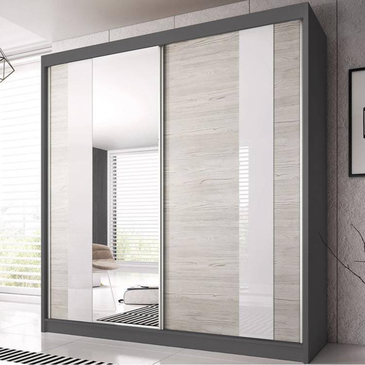 Multi 32 Sliding Mirror Door Wardrobe 233cm