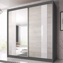 Multi 32 Sliding Mirror Door Wardrobe 233cm